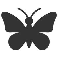 borboleta silhueta. vetor plano ícone