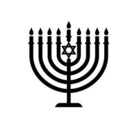 hanukkah menorah emblema vetor