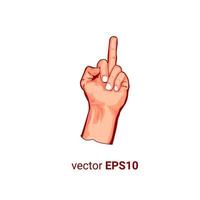 imagem vetorial de ilustração do dedo médio vetor