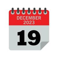 dezembro calendário número vetor