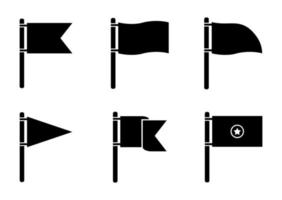 conjunto de ícones de bandeira - ilustração vetorial. vetor