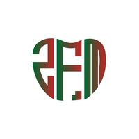zfm carta logotipo criativo Projeto. zfm único Projeto. vetor