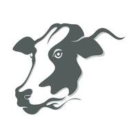 ícone de vetor de modelo de logotipo de vaca