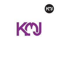carta kmj monograma logotipo Projeto vetor