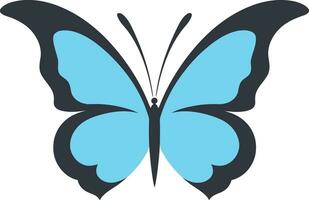 majestoso vibração borboleta símbolo dentro noir lustroso e à moda Preto borboleta logotipo vetor