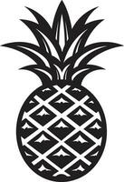 minimalista tropical ícone à moda abacaxi emblema vetor
