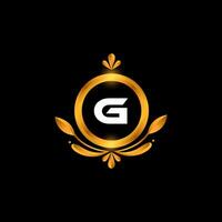 vetor g carta logotipo inicial dourado colorida g logotipo Projeto