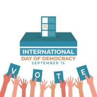 dia internacional da democracia, muitas nacionalidades vieram votar vetor