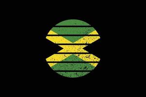 bandeira do estilo grunge da jamaica. ilustração vetorial. vetor