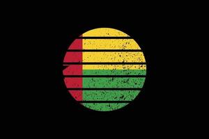 bandeira do estilo grunge da Guiné-Bissau. ilustração vetorial. vetor