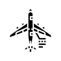 hidráulico sistemas aeronave glifo ícone vetor ilustração