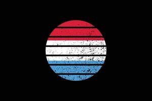 bandeira do estilo grunge do luxemburgo. ilustração vetorial. vetor