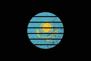 bandeira do estilo grunge do Cazaquistão. ilustração vetorial. vetor