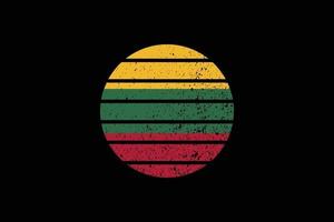bandeira do estilo grunge da Lituânia. ilustração vetorial. vetor