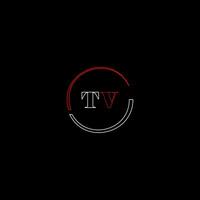 televisão criativo moderno cartas logotipo Projeto modelo vetor