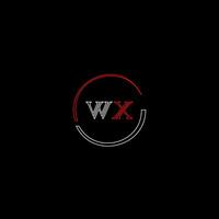 wx criativo moderno cartas logotipo Projeto modelo vetor