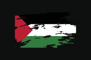 bandeira do estilo grunge da Palestina. ilustração vetorial. vetor