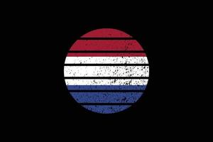 bandeira do estilo grunge da Holanda. ilustração vetorial. vetor