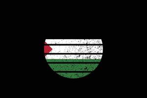 bandeira do estilo grunge da Palestina. ilustração vetorial. vetor