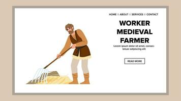 pessoa trabalhador medieval agricultor vetor