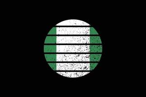 bandeira do estilo grunge da Nigéria. ilustração vetorial. vetor