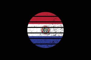 bandeira do estilo grunge do Paraguai. ilustração vetorial. vetor