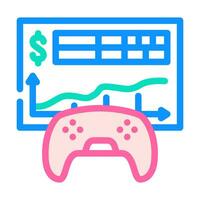 monetização jogos desenvolvimento cor ícone vetor ilustração