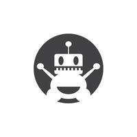 robô logotipo modelo vector ícone ilustração design