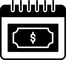 ícone de vetor de folha de pagamento