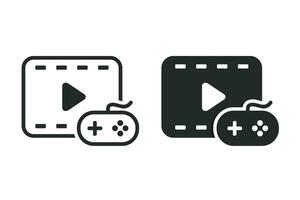 vídeo jogos registro ícone. ilustração vetor