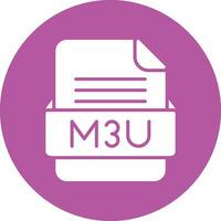 m3u Arquivo formato vetor ícone