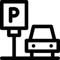 ícone de vetor de área de estacionamento