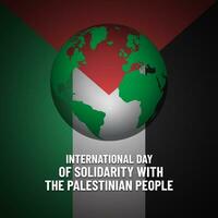 internacional dia do solidariedade com a palestino pessoas. novembro 29 fundo vetor ilustração