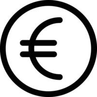 ícone de vetor de moeda euro