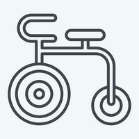 ícone acrobático bicicleta. relacionado para França símbolo. linha estilo. simples Projeto editável. simples ilustração vetor