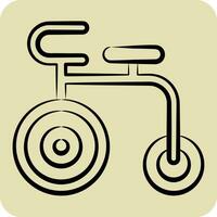 ícone acrobático bicicleta. relacionado para França símbolo. mão desenhado estilo. simples Projeto editável. simples ilustração vetor