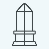 ícone Lugar, colocar de la Concorde. relacionado para França símbolo. linha estilo. simples Projeto editável. simples ilustração vetor