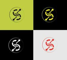 s carta conceito companhia logotipo, elementos cor variação abstrato ícone. moderno logotipo, o negócio modelo. vetor