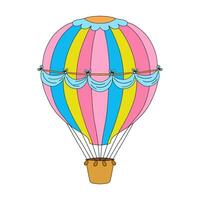 quente ar balão. vetor ilustração isolado em branco