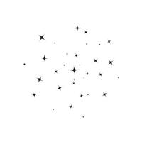 estrelas em céu ícone simples plano. perfeito Preto pictograma ilustração. vetor
