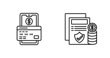 Forma de pagamento e proteção ícone vetor
