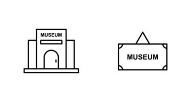 museu construção e museu ícone vetor