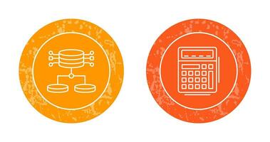 estruturada dados e calculadora ícone vetor