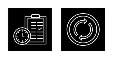 Tempo aplainamento e ciclo ícone vetor