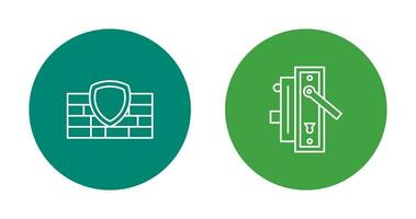 firewall e porta lidar com ícone vetor