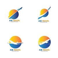 vetor de logotipo de viagem aérea ícone de design modelo-vetor