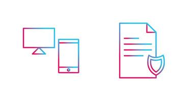 dispositivos e privado documento ícone vetor