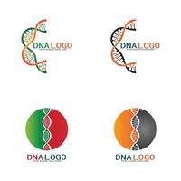 modelo de design de logotipo de vetor dna