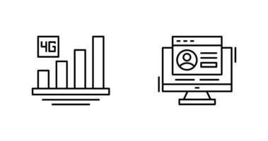 4 g e Conecte-se ícone vetor