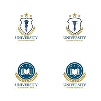 modelo de design de logotipo de universidade, academia, escola e curso vetor